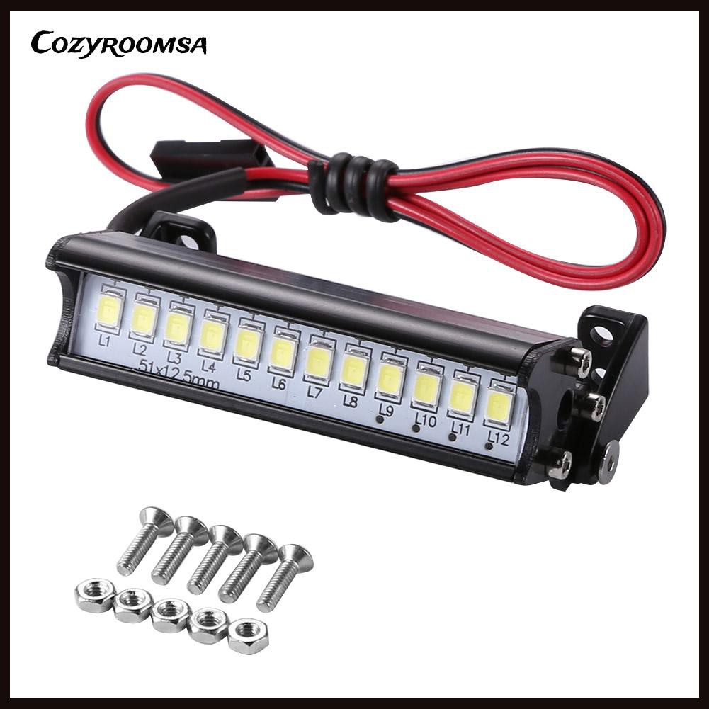 Dây Đèn LED 12 Bóng 55mm Gắn Nóc Xe Hơi Điều Khiển Từ Xa