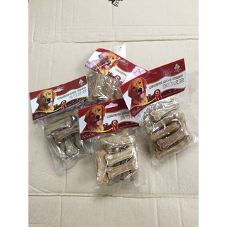ĐỒ ĂN THÚ CƯNG- XƯƠNG DA BÒ ( 10 CHIẾC) DÀNH CHO CHÓ GẶM