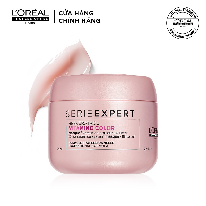 [Mã COSPPD05 giảm 10% đơn 400K] Dầu hấp bền màu tóc nhuộm Serie Expert Vitamino Resveratrol L'Oréal Professionnel 75ml