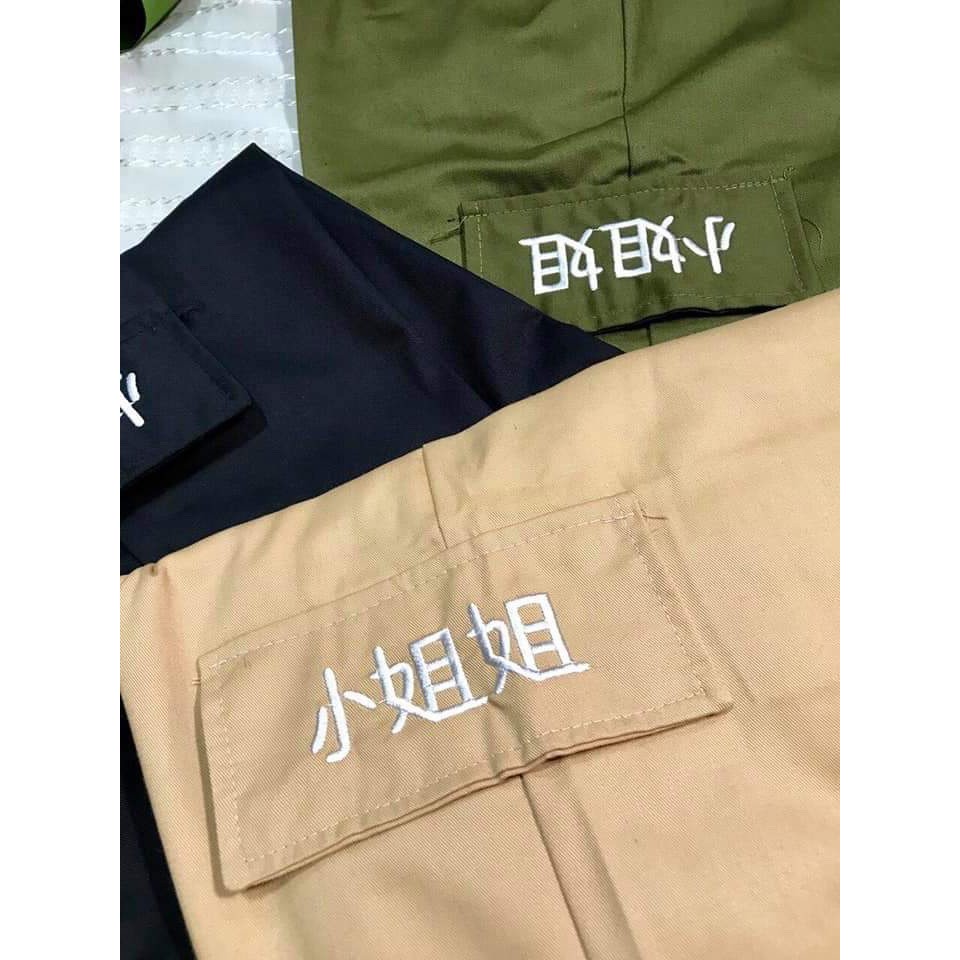 Quần kaki túi hộp, quần jogger nam, quần jogger nữ, quần dài kaki thêu chữ hàn cực cá tính( ảnh thật) | BigBuy360 - bigbuy360.vn