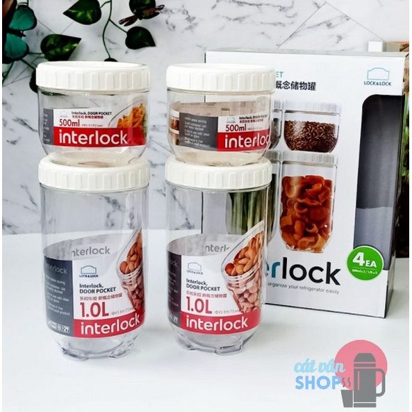 Bộ 4 hộp nhựa Interlock của Lock&Lock