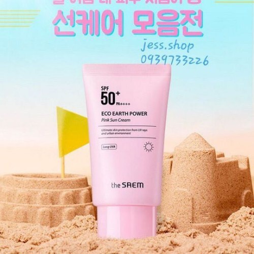 Kem Chống Nắng The Saem Eco Earth Power Sun Cream Bảo Vệ, Kiềm Dầu, Dưỡng Da Se Mịn Lỗ Chân Lông SPF50/PA+++