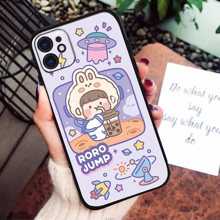 Ốp lưng iPhone Roro Trà Sữa chống sốc cho iPhone 6/6pl/6s/6spl/7/7pl/8/8pl/x/xs/11/12/13/pro/max - Chinchincase