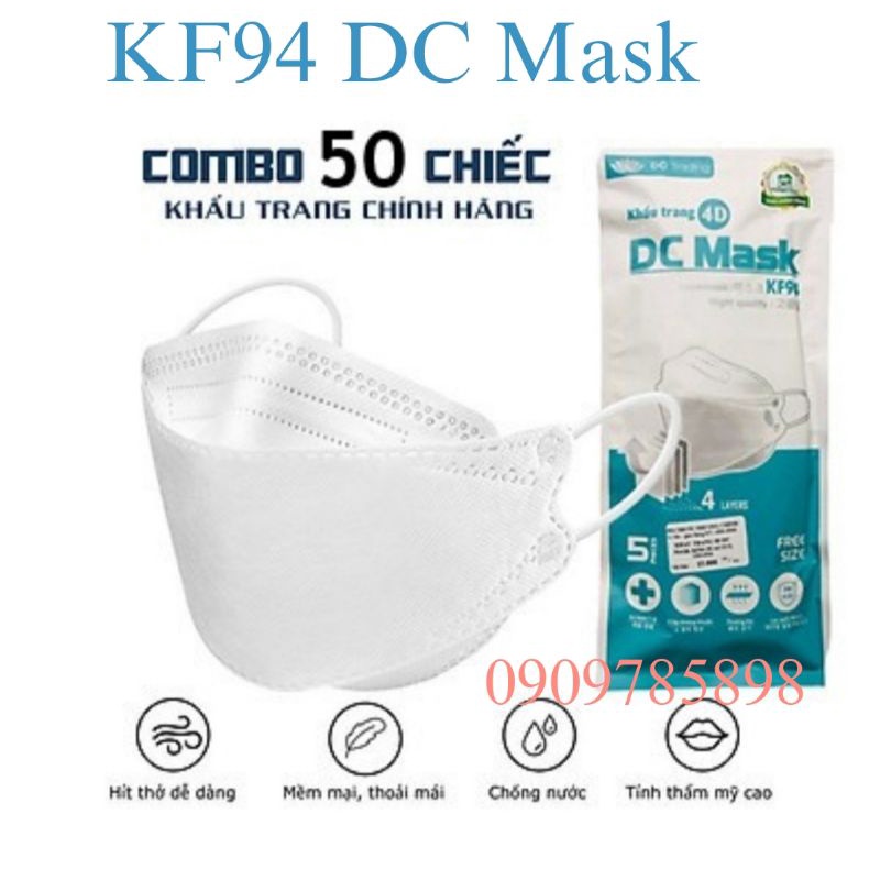 Khẩu Trang Y Tế DC KF94 4 Lớp Bảo Vệ, Kháng Khuẩn Chống Bụi Mịn