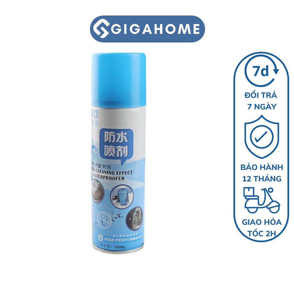 Bình Xịt Giày Nano Ngăn Bụi, Chống Bẩn Thấm Nước GIGAHOME Đa Năng Chuyên Dụng 180ml 8882