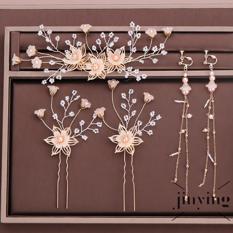 GETNOIVAS Cài tóc / khuyên tai đính ngọc trai phong cách thời trang cho bé trái / bé gái