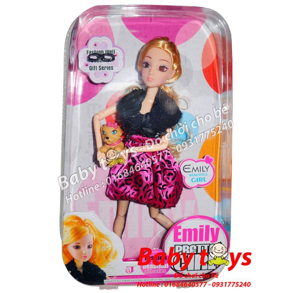 Búp bê khớp Emily và cún con QJ039