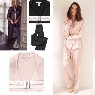 $74,50 bộ đồ ngủ pijama vải satin tay dài cho nữ