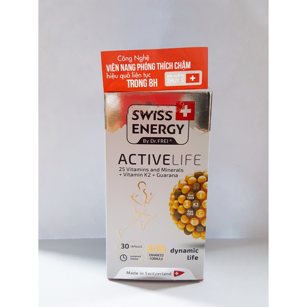 Viên Uống Bổ Sung Vitamin, Khoáng Chất Giúp Tăng Cường Sức Khỏe Swiss Energy ActiveLife Hộp 30 Viên