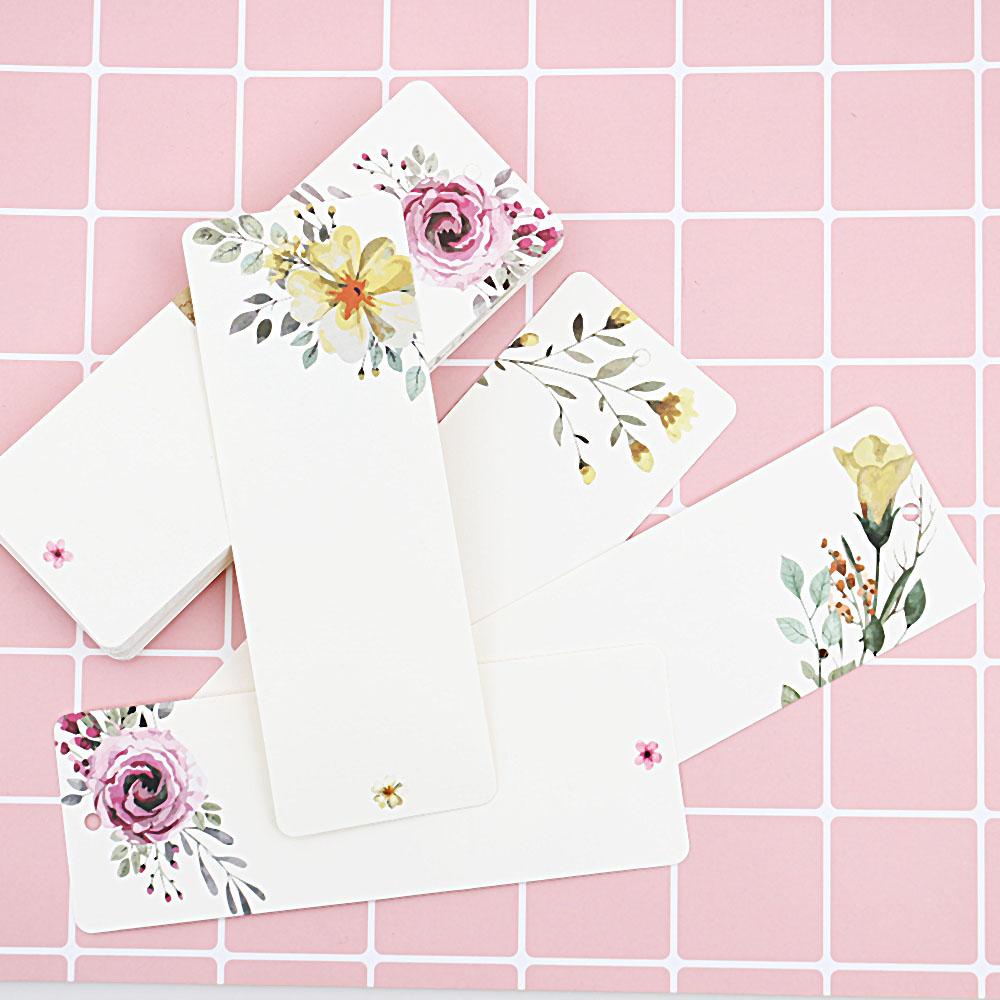 PISTA Set 40 Thẻ Đánh Dấu Trang Sách Hình Hoa Sáng Tạo