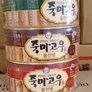 Bánh quế cuộn Hàn Quốc 3 vị (rong biển, dừa, mè đen)