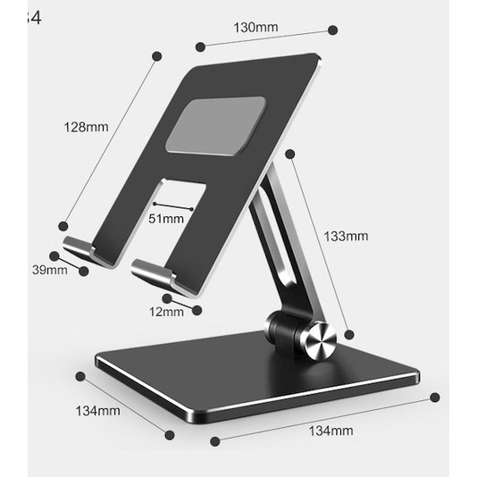 Giá đỡ kệ nhôm để Ipad, máy tính bảng, điện thoại - Hợp kim cao cấp, chắc chắn, chất lượng hoàn thiện toàn mỹ (AG03)