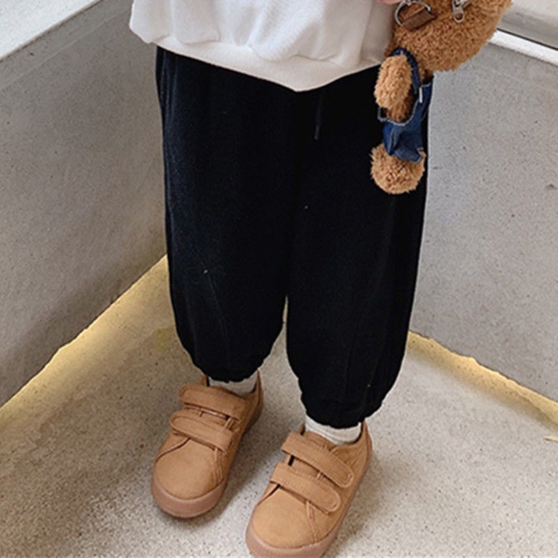 Set áo Sweater tay dài cổ tròn phối quần dài thời trang Hàn quốc cá tính dành cho bé