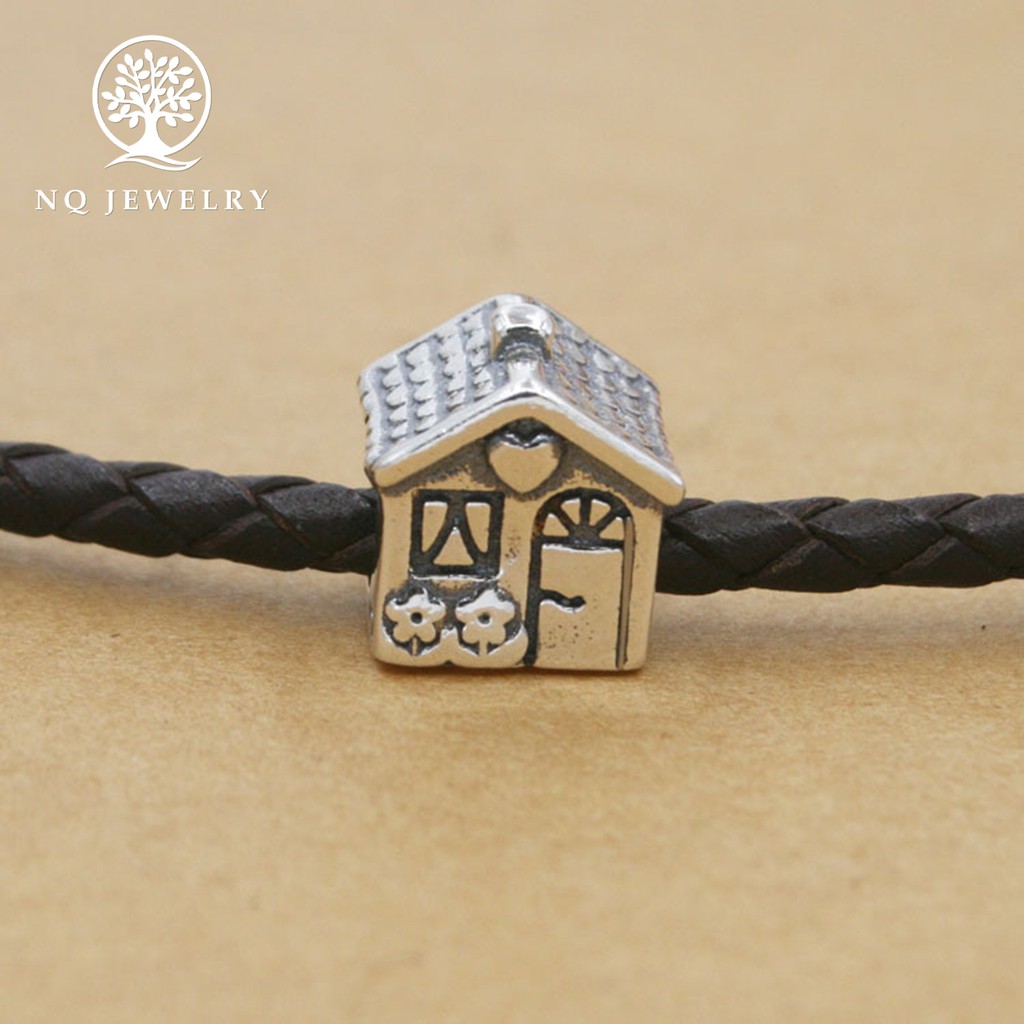 Charm bạc ngôi nhà FULL HOUSE xỏ ngang - NQ Jewelry