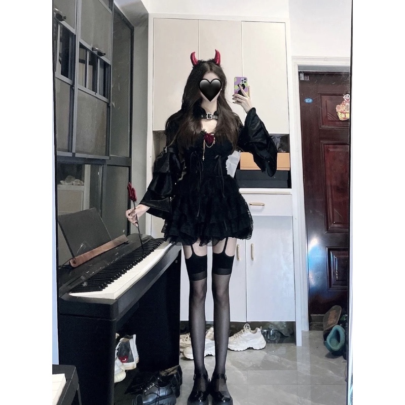 Đầm lolita Họa Tiết Hoa Hồng Gợi Cảm Thời Trang Mùa Hè q7f3