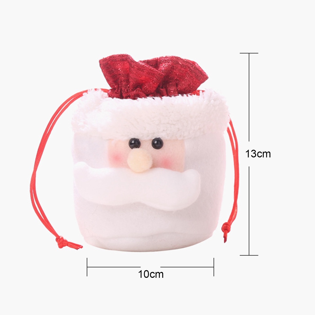 Túi Dây Rút Đựng Quà Giáng Sinh Apple Đa Năng Chống Mài Mòn Thiết Kế Hoạt Hình Không Gian Lớn Có Thể Tái Sử Dụng
