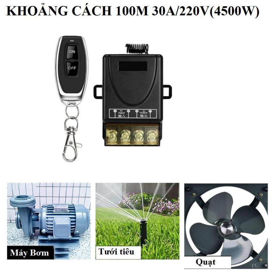 Công tắc bật tắt máy rửa xe máy bơm động cơ công suất lớn 3000W/220V khoảng cách 100M công tắc điều khiển từ xa