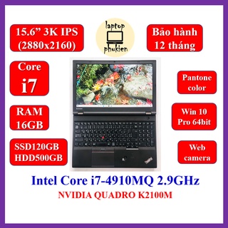 Máy tính xách tay Lenovo ThinkPad W541 Core i7 4910MQ 2.90GHz, quadro K2100M, 16GB, SSD120GB+HDD500GB, 3K IPS