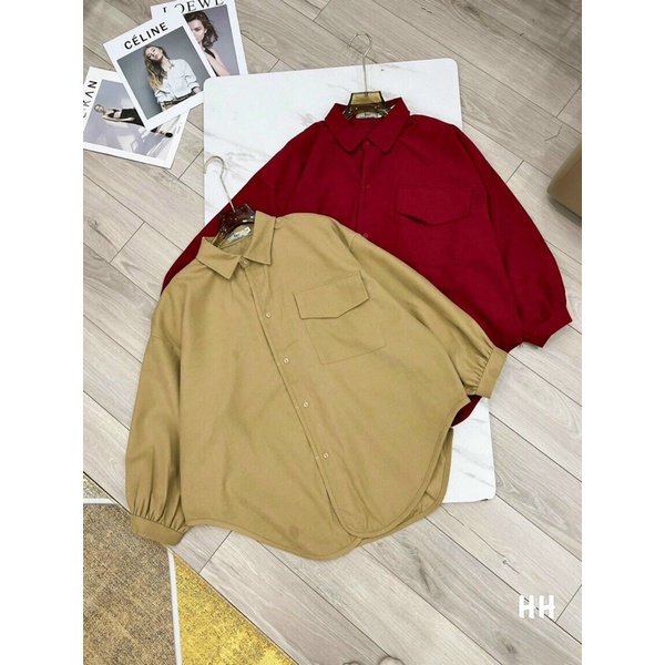 TL116 Áo Sơ Mi Đuôi Tôm Chất Dày Đẹp Mặc 4 Mùa Siêu Xinh Form To Rộng