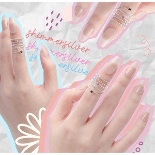 Nhẫn Nữ Bạc 925 COLORFUL - Shimmer Silver