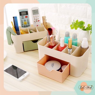 Khay Đựng Mỹ Phẩm Nhựa Nhiều Ngăn Đa Năng - Kệ Hộp Đựng Mỹ Phẩm Lucishop