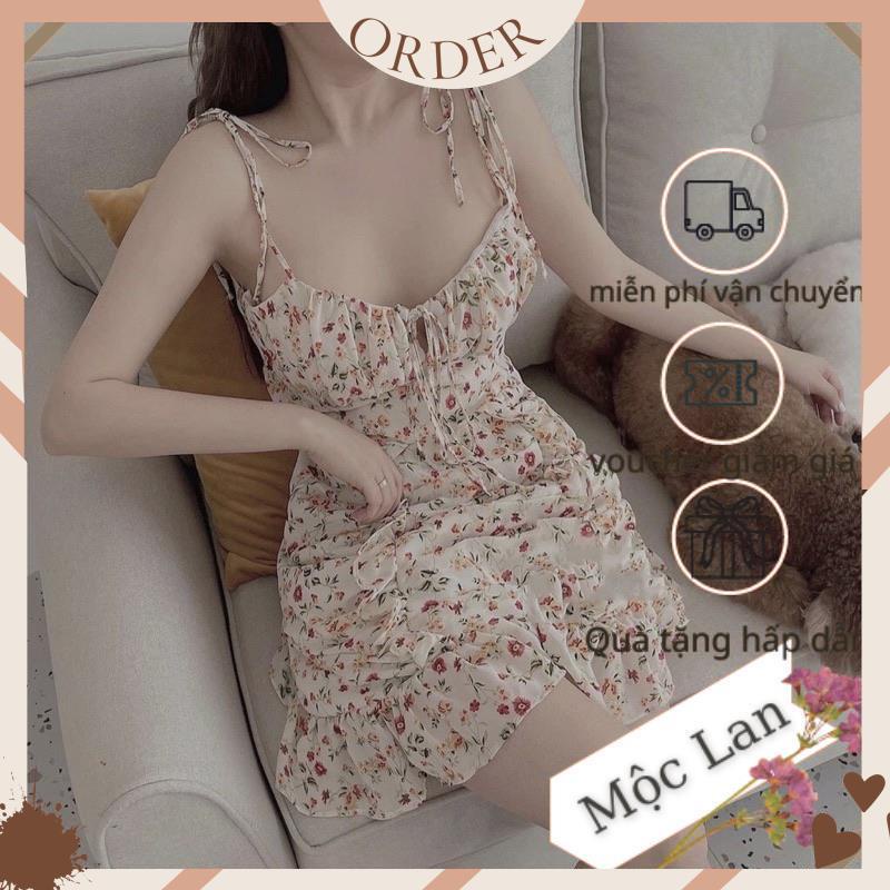 Váy hè hai dây đẹp dễ mặc xả rẻ như cho -hàng chuẩn không phai hàng xưởng may lại