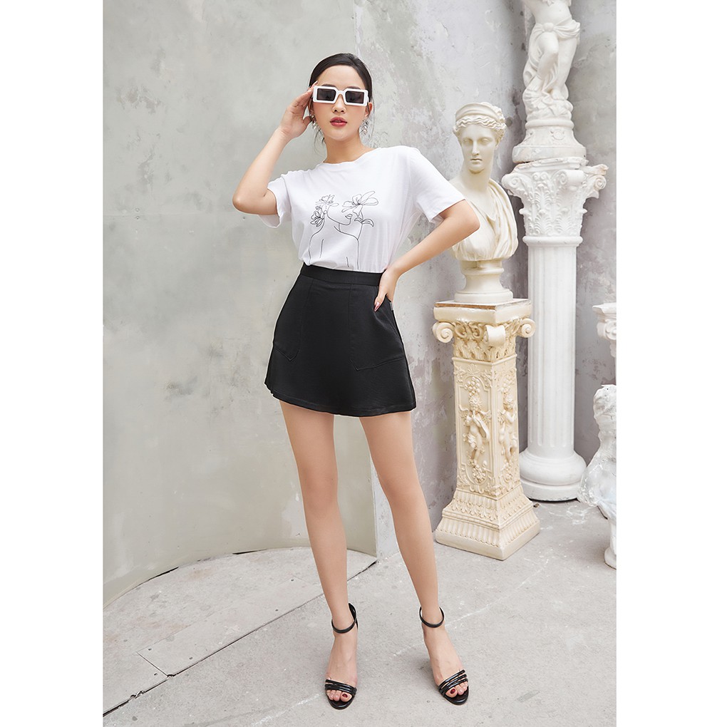 Chân váy chữ A ngắn 92WEAR 3 MÀU, đủ size, túi ốp chéo JAA1108 | BigBuy360 - bigbuy360.vn