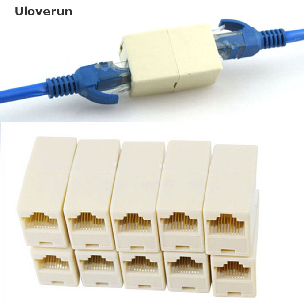 Set 10 Đầu Nối Dây Cáp Mạng Lan RJ45 Mới