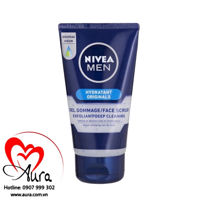 Gel Rửa Mặt NIVEA MEN DEEP CLEANING FACE SCRUB 75ML