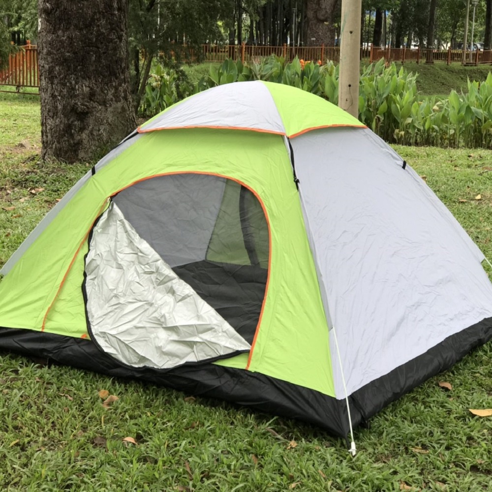 Lều cắm trại 3-4 người tự bung kt 2x2x1.35m, liều cắm trại 2 cửa mini đi cắm trại du lịch dã ngoại ngoài trời