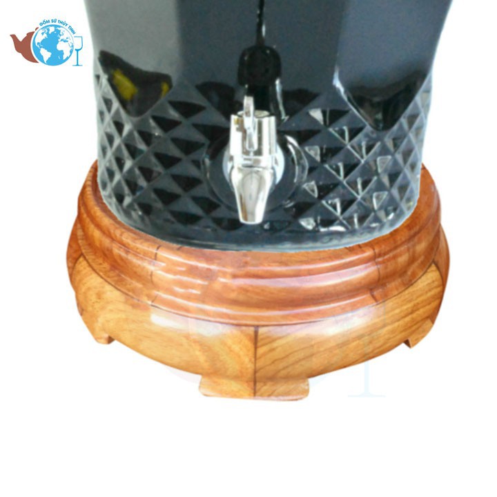 Bình 36 lít ngâm rượu thủy tinh 8833 có van và không van