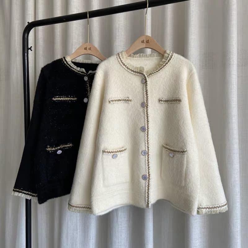 2 Mã khoác len lông thỏ chất co dãn nhẹ size 55kg-80kg | BigBuy360 - bigbuy360.vn