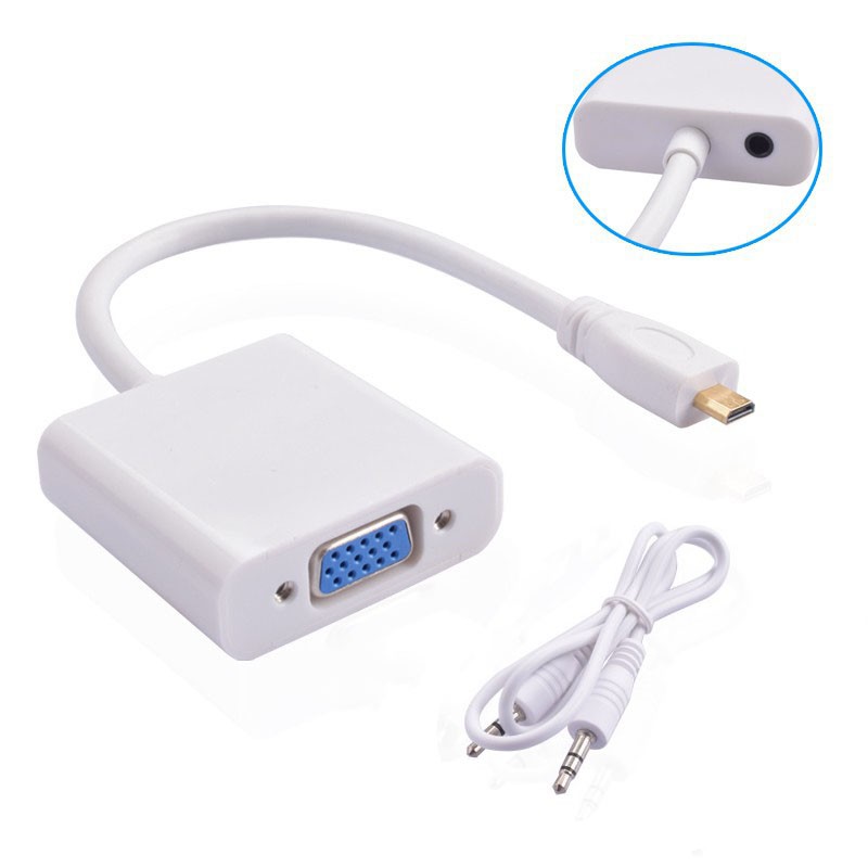 Cáp chuyển Micro HDMI sang VGA có âm thanh