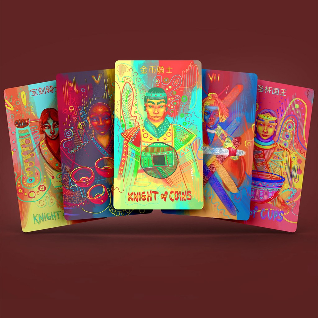 Bộ Bài Neon Tarot (Mystic House Tarot Shop) - Bài Gốc Authentic Chính Hãng 100%