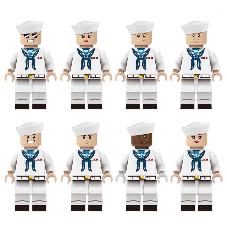 Bộ 8 Mô Hình Lego Người Lính Hải Quân