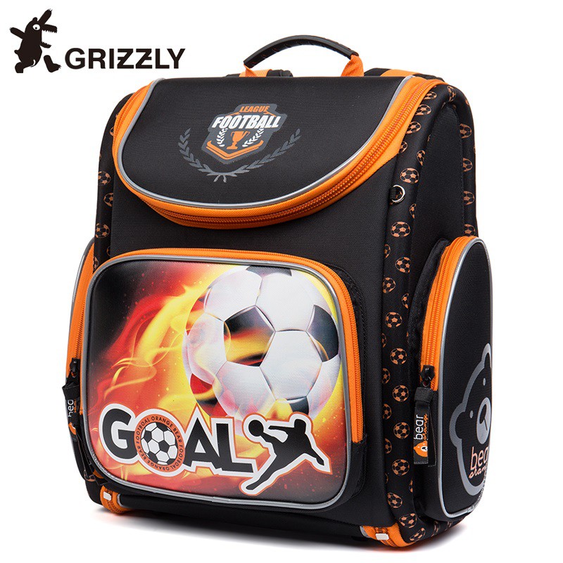 [Xả kho] Cặp chống gù lưng Nga Grizzly cho bé trai dòng S (Orange Bear)