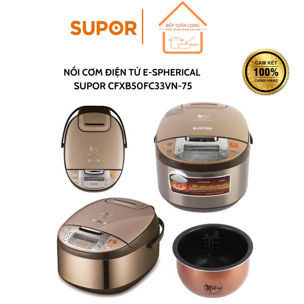 Nồi Cơm Điện Tử Lòng Niêu SUPOR CFXB50FC33VN-75,1,8L, 750W - Hàng Chính Hãng bảo hành 12 tháng
