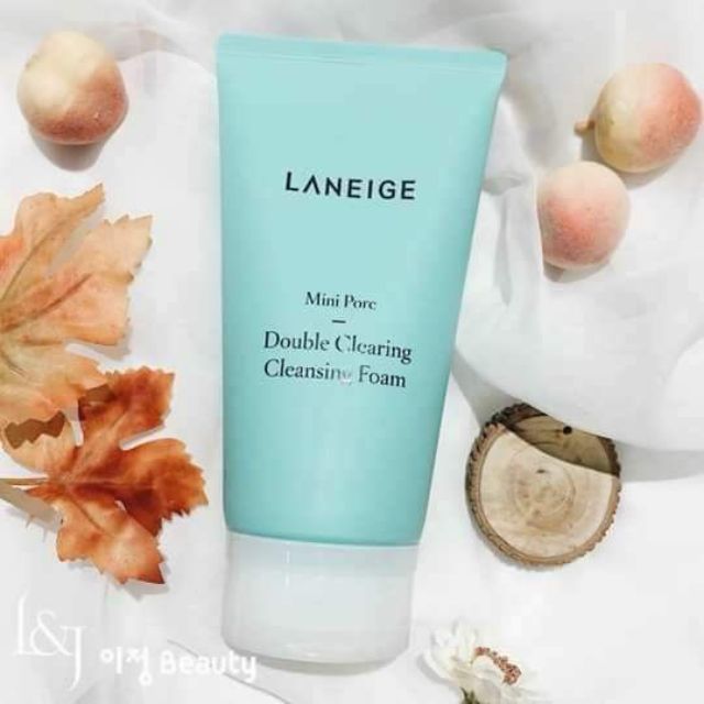 Sữa rửa mặt làm sạch, thu nhỏ lỗ chân lông Laneige Mini Pore Double Clearing Cleansing Foam