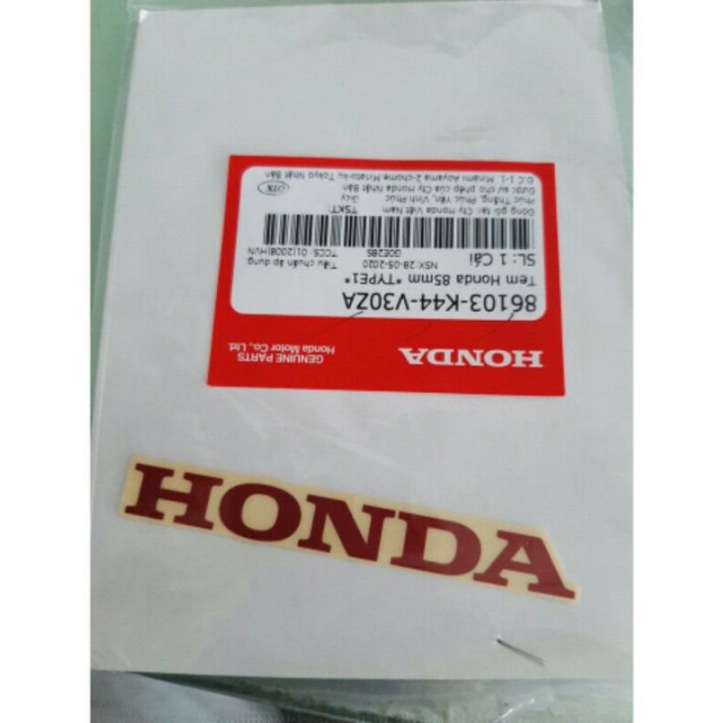 Tem chữ honda 85mm chính hãng honda