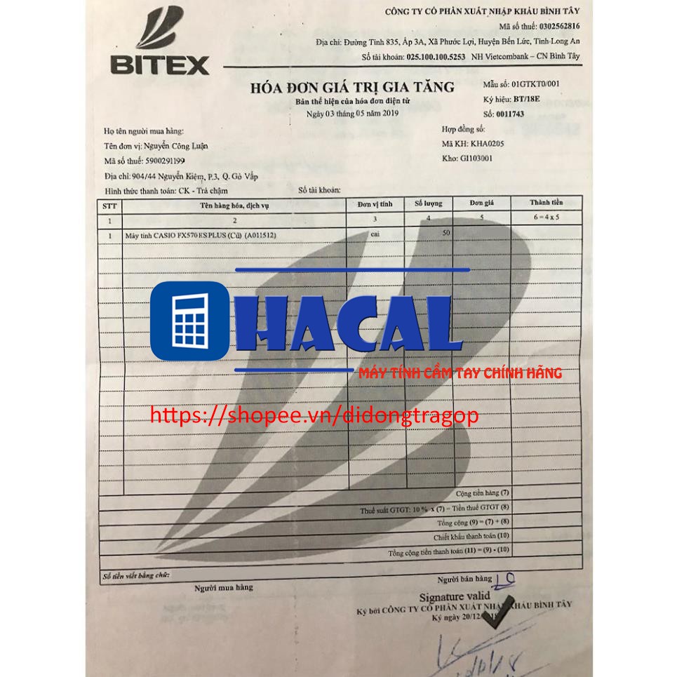 Máy tính CASIO FX 570 ES PLUS CŨ CHÍNH HÃNG CASIO