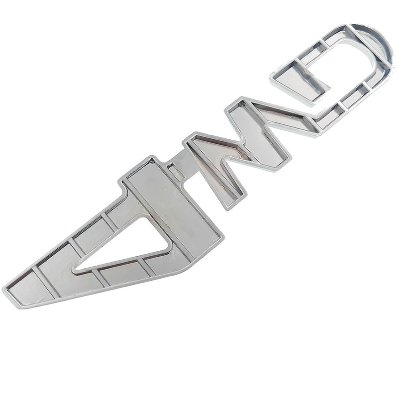Tem Logo Chữ 4WD Dán Trang Trí Đuôi Xe Ô Tô