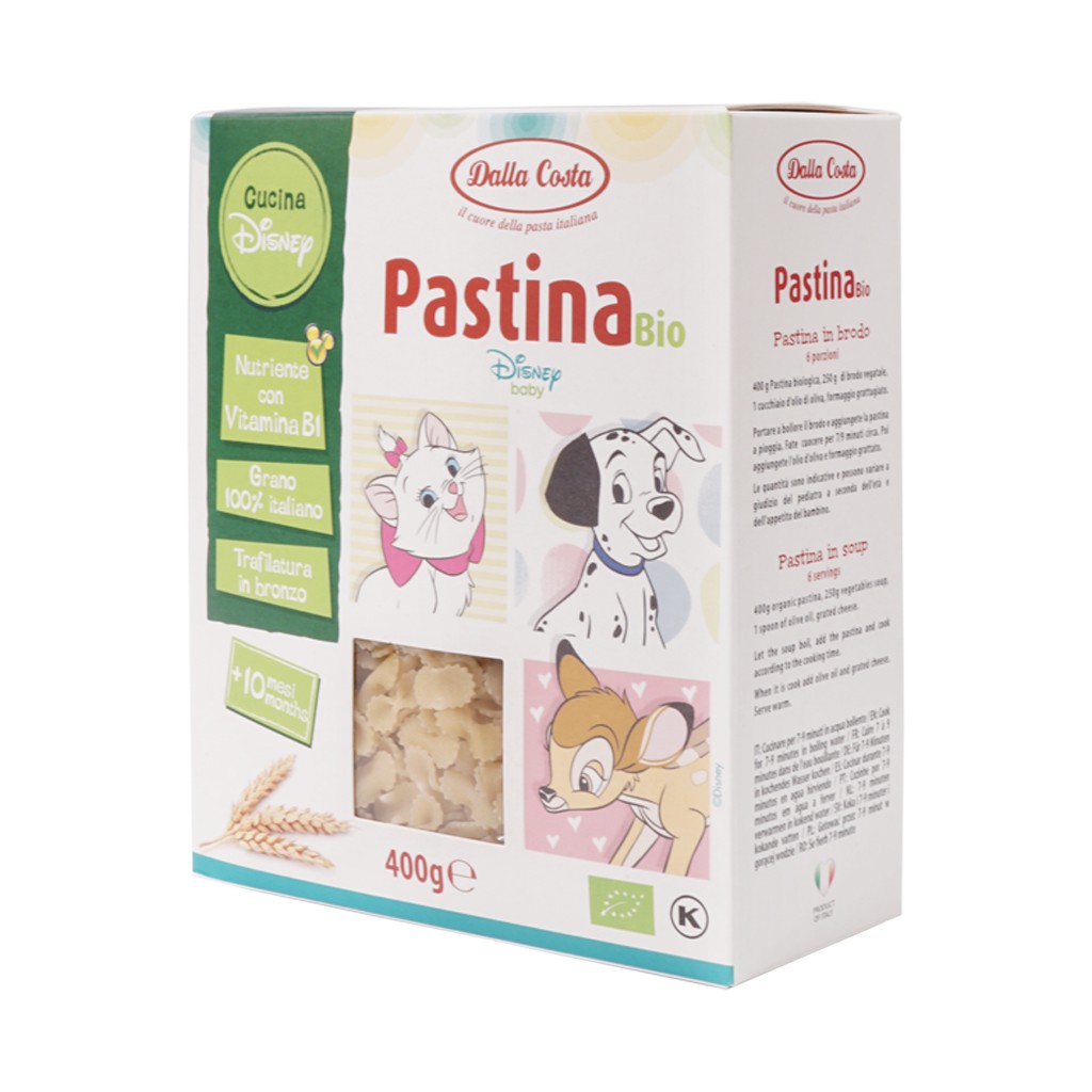 Nui Nơ Nhỏ Pastina Hữu Cơ Cho Bé 400g Dalla Costa