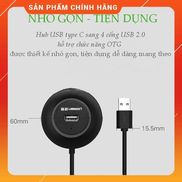 USB type C sang 4 cổng USB 2.0 hỗ trợ chức năng OTG UGREEN CR106 40961 dailyphukien