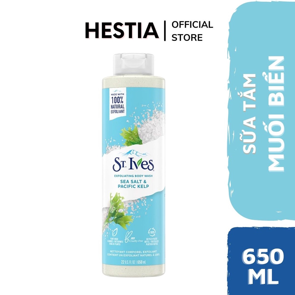 Sữa tắm st ives hương yến mạch bơ, cam chanh, muối biển giúp dưỡng ẩm 650ML sắc đẹp Hestia