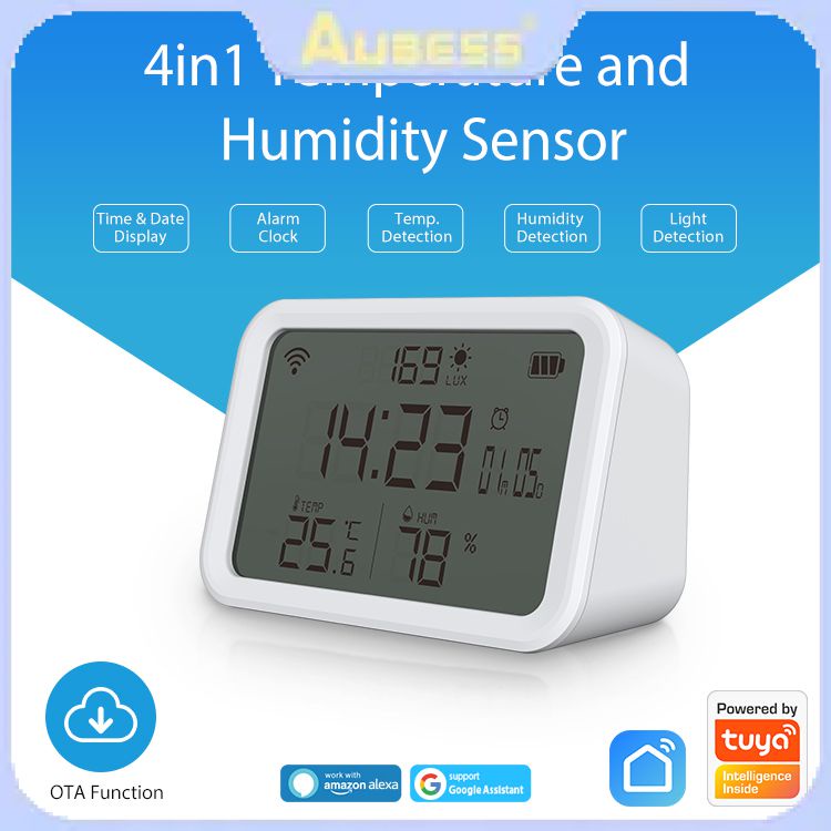 ISee Neo Wifi Tuya Thông Minh Cảm Biến Nhiệt Độ Và Độ Ẩm Trong Nhà Ẩm Kế Nhiệt Kế Hoạt Động Với Alexa Google Phù Thủy