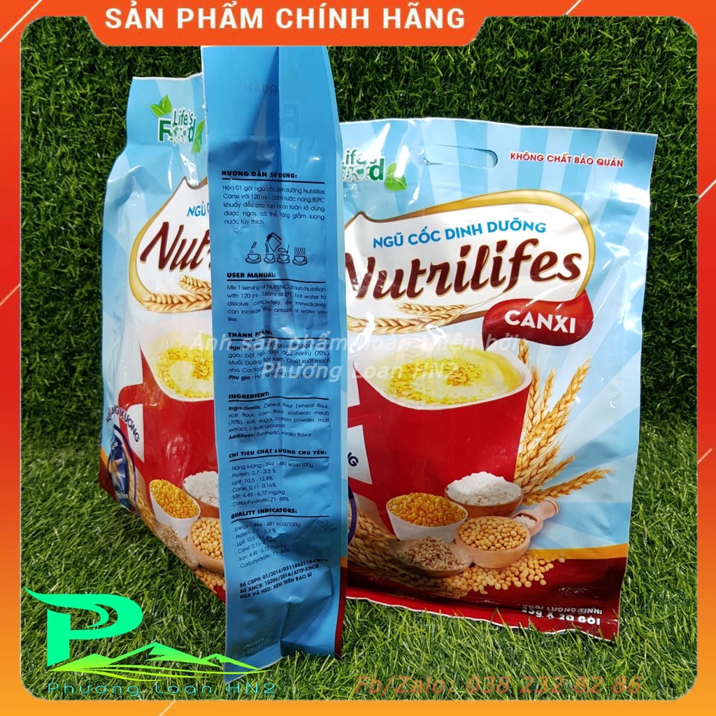 Ngũ cốc dinh dưỡng canxi Nutrilifes Life's Food ngăn ngừa loãng xương, chắc xương, khớp khoẻ túi 500g