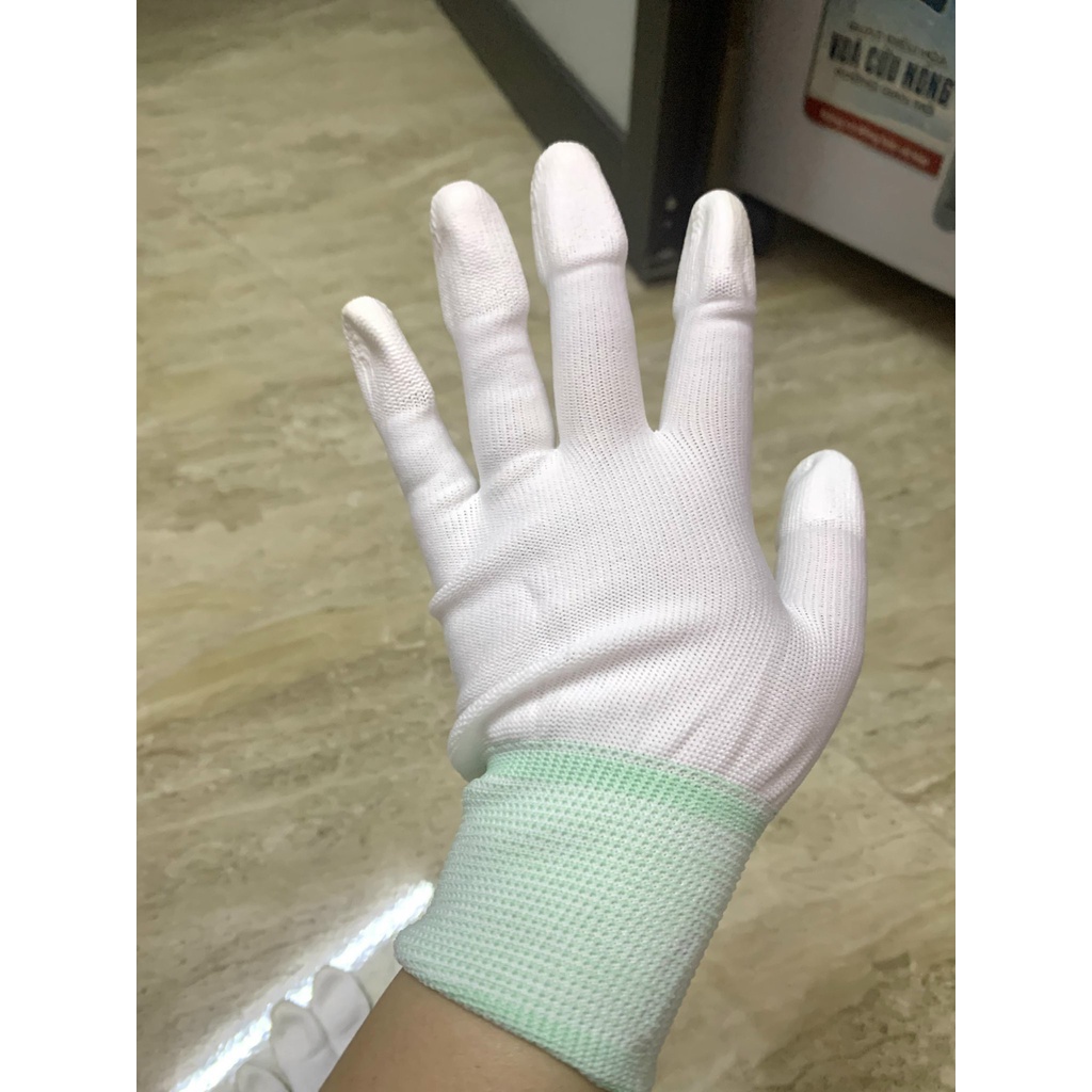 Găng Tay Phủ PU Đầu Ngón Chống Tĩnh Điện