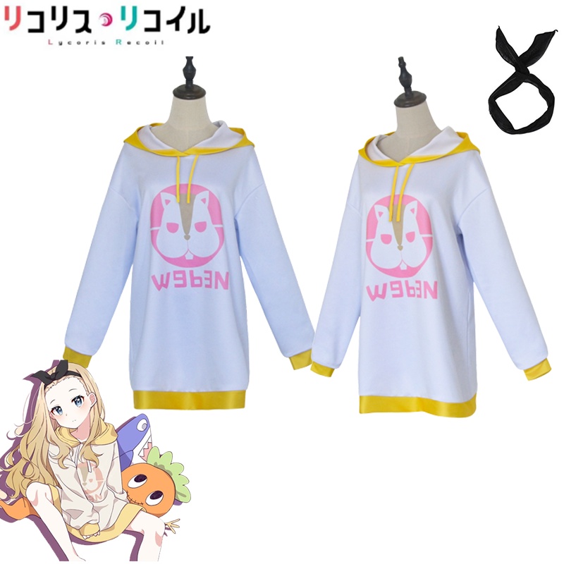 Anime Lycoris Recoil Kimono Suit Headband Cosplay Costume Kurumi Hoodie Halloween girl gift