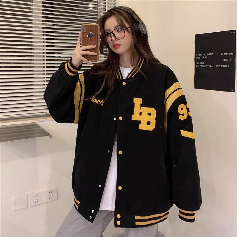 Áo khoác Bomber, áo phông nỉ Hottrend dày dặn họa tiết IB dáng rộng thời trang Unisex nam nữ thể thao, năng động