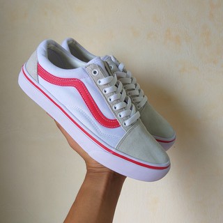 🎁[Sale off] Giày thể thao old skool 8 kẻ sọc đỏ ( Mũi Da Lộn Xịn)